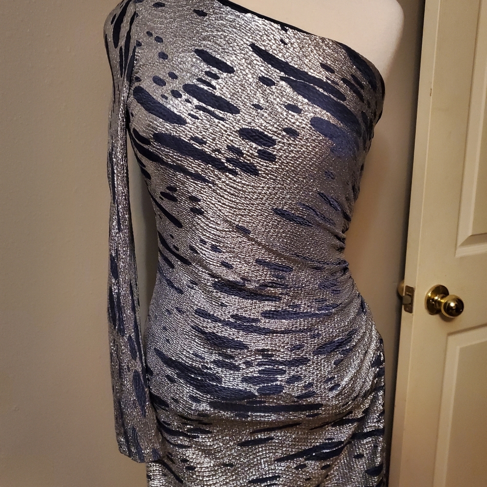 Sexy One Shoulder Evening Cocktail Dress